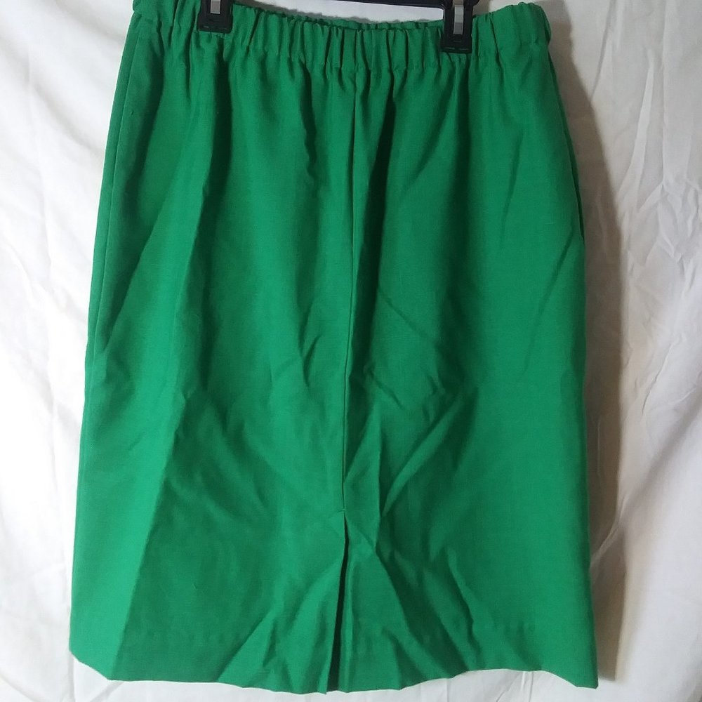 Vintage 80s Green/Blue Skirt Suit - Picture 10 of 13
